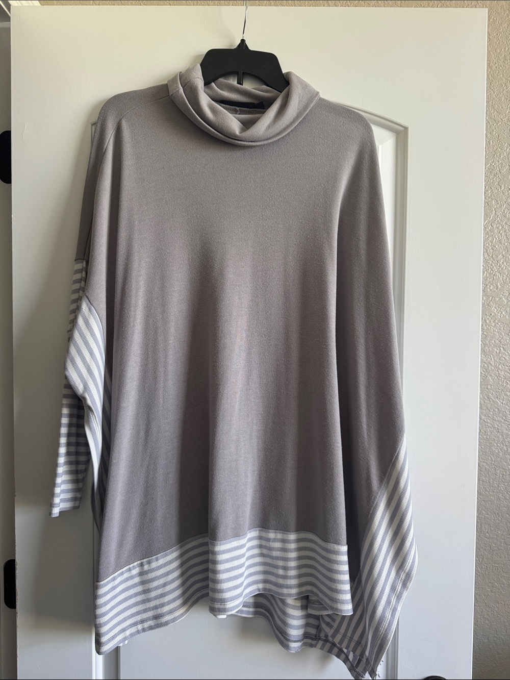 Doe & Rae Taupe Cowl Neck Tunic